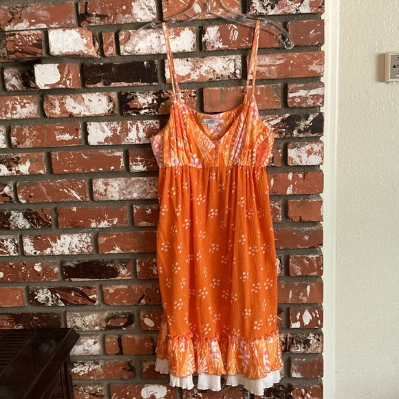 SO Dresses & Skirts - SO Orange Spaghetti Strap Summer Dress M